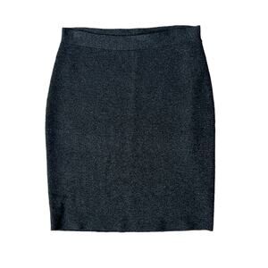 Eileen Fisher Charcoal Sleek Knit Pencil Skirt Women’s size Small